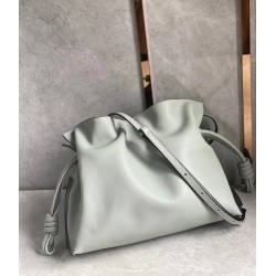 Loewe Flamenco Clutch In Ash Grey Nappa Leather 147