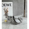 Loewe Gate Dual Mini Bag In Grey Calfskin 538