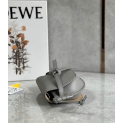 Loewe Gate Dual Mini Bag In Grey Calfskin 538