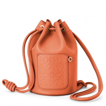 Loewe Small Sailor Bucket Bag In Orange Nappa Leather 585