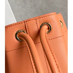 Loewe Small Sailor Bucket Bag In Orange Nappa Leather 585