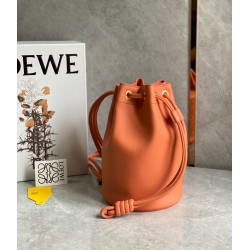 Loewe Small Sailor Bucket Bag In Orange Nappa Leather 585