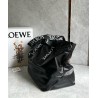 Loewe Fold Shopper Bag in Black Paper Calfskin  634