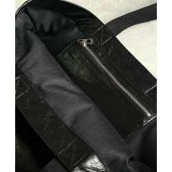 Loewe Fold Shopper Bag in Black Paper Calfskin  634