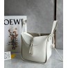 Loewe Compact Hammock Bag in White Satin Calfskin 364