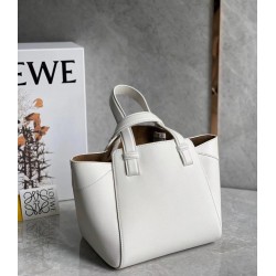 Loewe Hammock Nugget Bag In White Calfskin 400