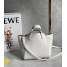 Loewe Hammock Nugget Bag In White Calfskin 400