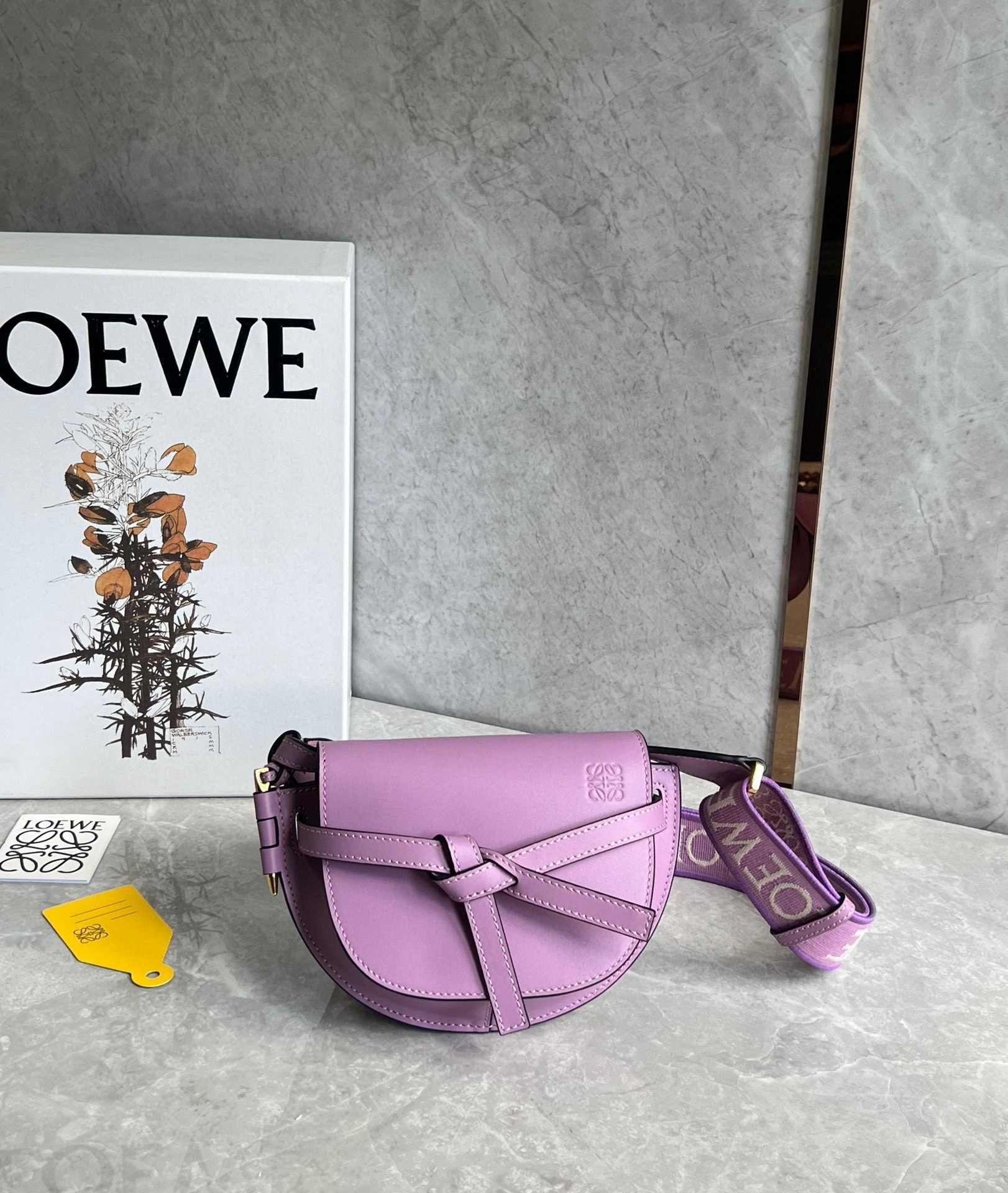 Loewe Gate Dual Mini Bag in Guimauve Calfskin 432