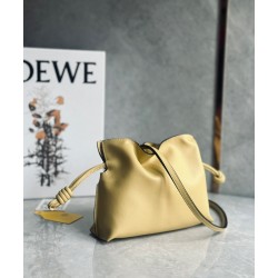 Loewe Flamenco Clutch Bag In Dark Butter Calfskin 765