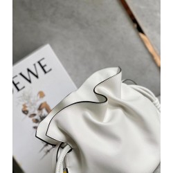 Loewe Flamenco Clutch In White Nappa Leather 795