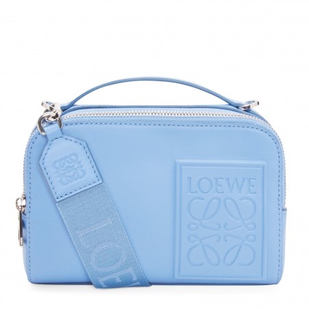 Loewe Mini Camera Crossbody Bag in Blue Calfskin 870