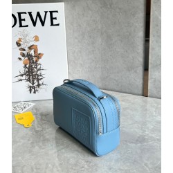 Loewe Mini Camera Crossbody Bag in Blue Calfskin 870