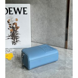 Loewe Mini Camera Crossbody Bag in Blue Calfskin 870