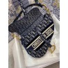 Dior Saddle Bag In Blue Dior Oblique Embroidered Velvet 783