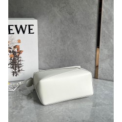 Loewe Puzzle Edge Small Bag In White Satin Calfskin 971