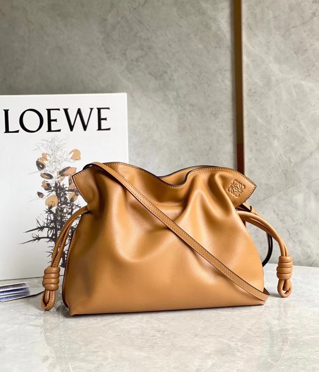 Loewe Flamenco Clutch In Brown Nappa Leather 998