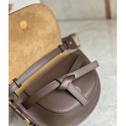 Loewe Mini Gate Dual Bag In Chocolate Calfskin 065