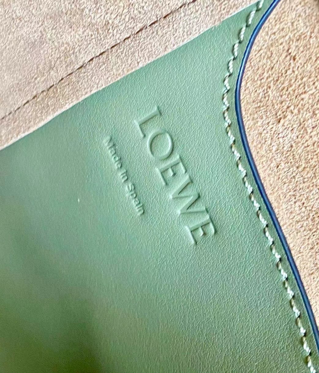 Loewe Hammock Nugget Bag In Avocado Green Calfskin 152