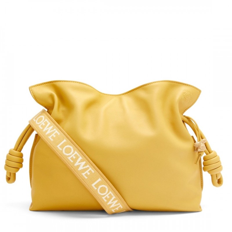 Loewe Flamenco Clutch Bag In Pale Yellow Leather 264