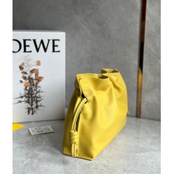 Loewe Flamenco Clutch Bag In Pale Yellow Leather 264