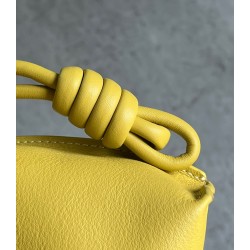 Loewe Flamenco Clutch Bag In Pale Yellow Leather 264