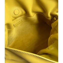 Loewe Flamenco Clutch Bag In Pale Yellow Leather 264