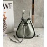 Loewe Mini Hammock Drawstring Bag In Ash Grey Calfskin 286