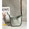 Loewe Mini Hammock Drawstring Bag In Ash Grey Calfskin 286