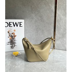 Loewe Mini Hammock Hobo Bag in Clay Green Calfskin  316