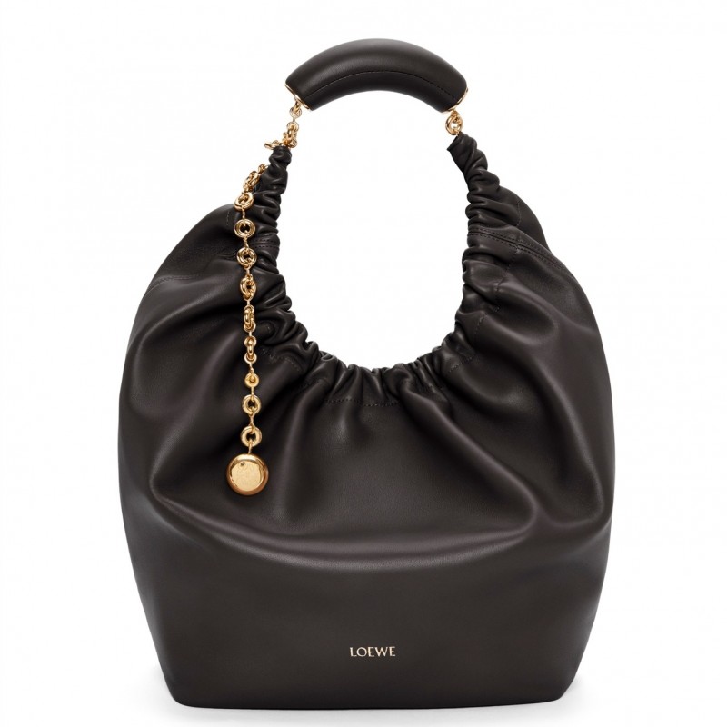 Loewe Medium Squeeze Bag in Black Nappa Lambskin 343