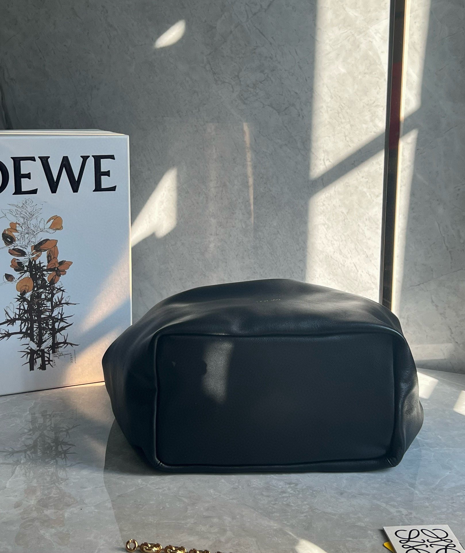 Loewe Medium Squeeze Bag in Black Nappa Lambskin 343