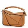 Loewe Puzzle Mini Bag In Brown Grained Calfskin  404