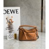 Loewe Puzzle Mini Bag In Brown Grained Calfskin  404