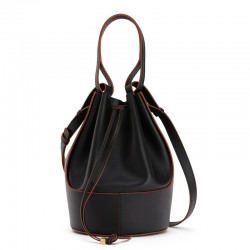 Loewe Medium Balloon Bucket Bag In Black Calfskin 428