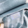 Dior Mini Saddle Bag In Sea Green Velvet 568