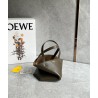 Loewe Mini Puzzle Fold Tote Bag in Dark Green Calfskin 511