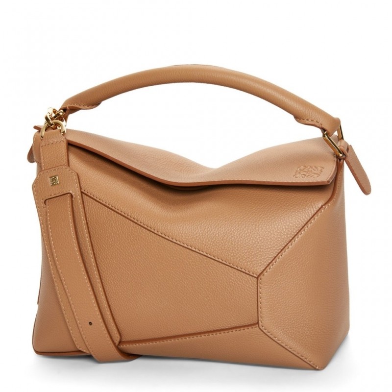 Loewe Puzzle Medium Bag In Toffee Grained Calfskin  548