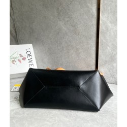 Loewe Large Puzzle Fold Tote Bag in Tan and Black Calfskin 582