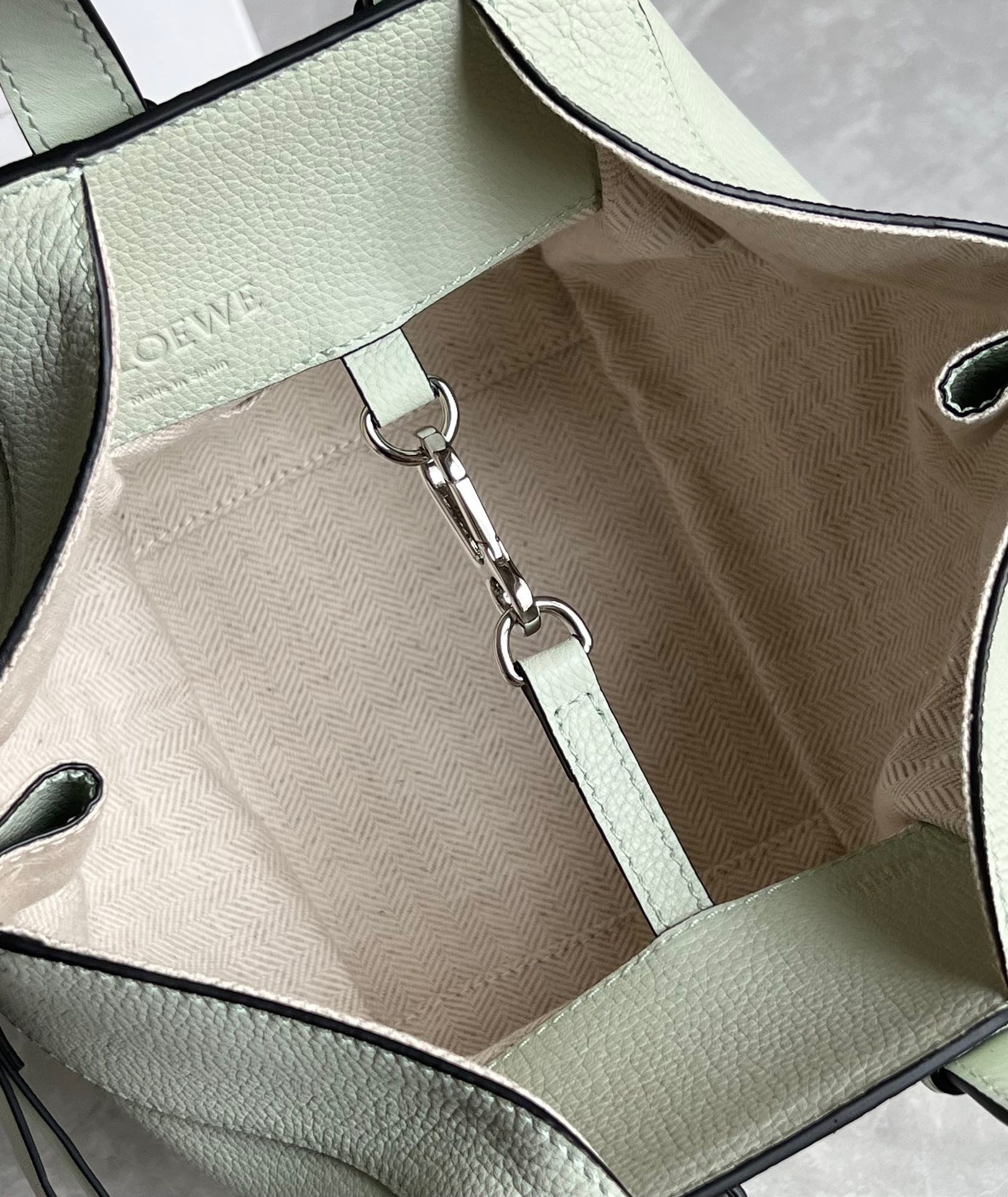 Loewe Compact Hammock Bag in Light Celadon Grained Calfskin 636