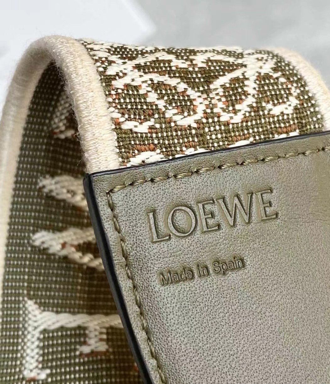 Loewe Mini Gate Dual Bag In Autumn Green Calfskin 947