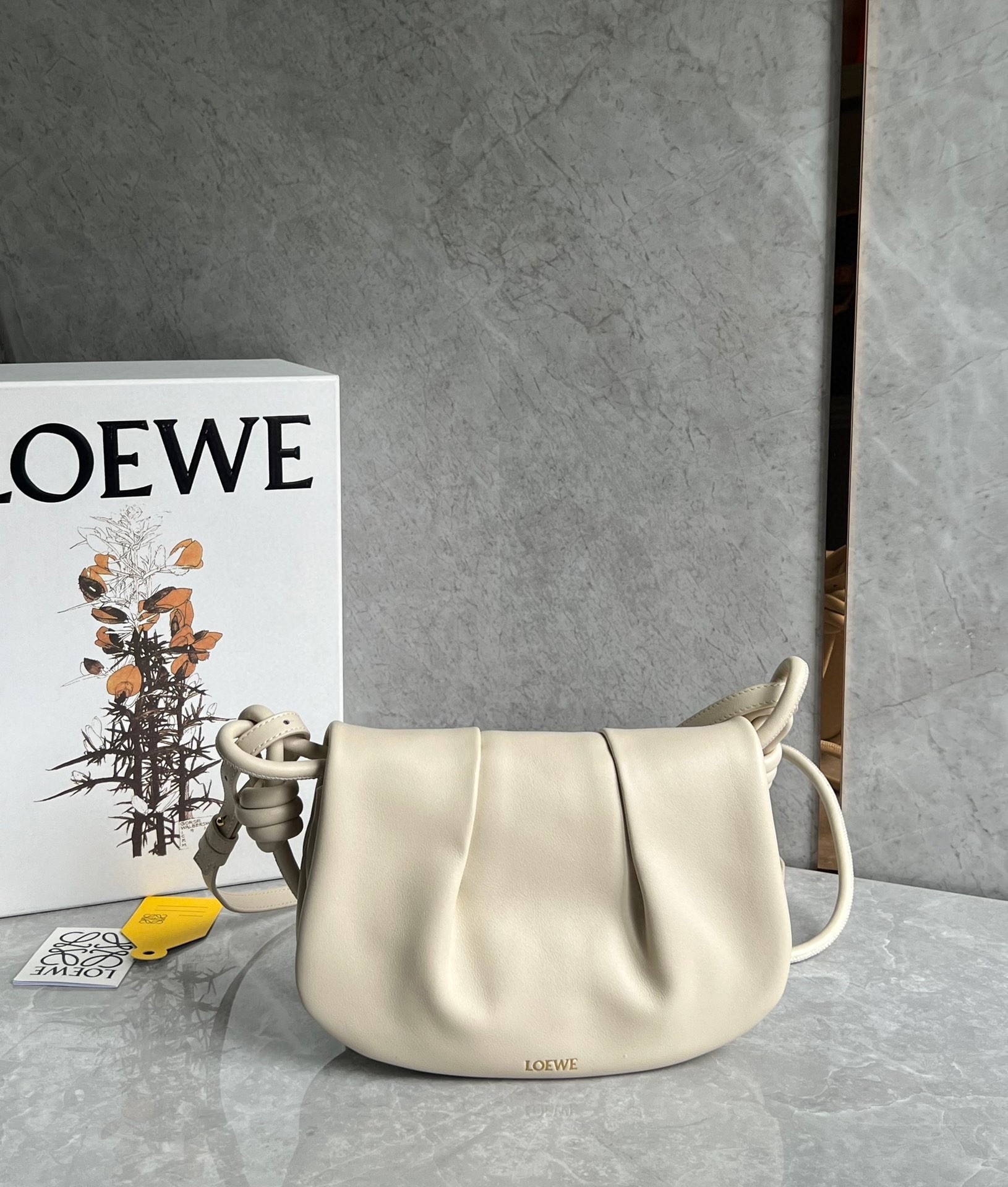 Loewe Paseo Satchel Bag in Angora Nappa Leather 015