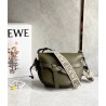 Loewe Small Gate Bag In Green Calfskin and Jacquard 037