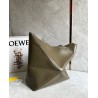 Loewe Large Puzzle Fold Tote Bag in Dark Green Calfskin 818