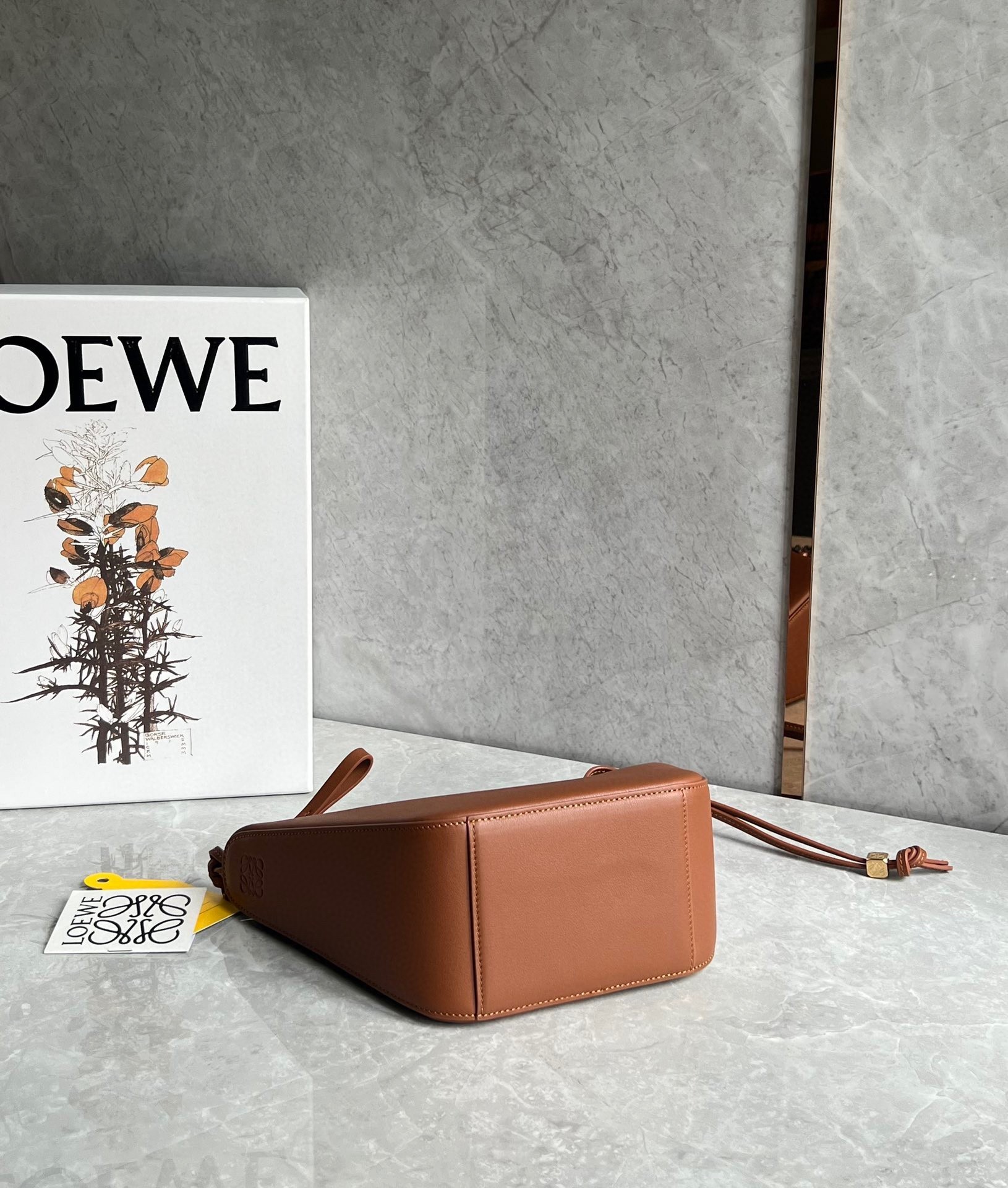 Loewe Mini Hammock Hobo Bag in Brown Calfskin  853