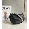 Loewe Small Gate Bag In Black Calfskin and Jacquard 879