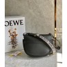 Loewe Small Gate Bag In Black Calfskin and Jacquard 879