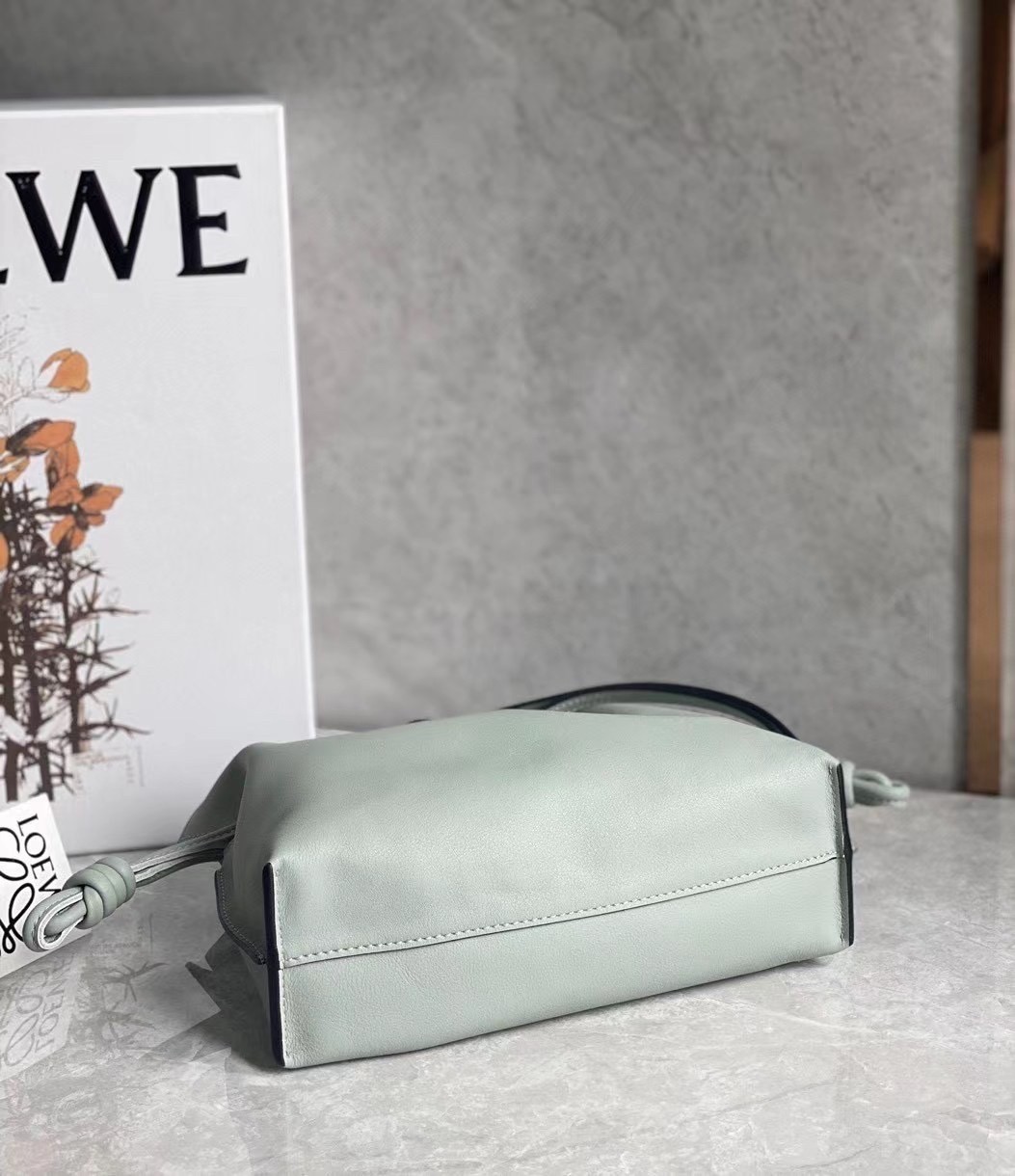 Loewe Flamenco Mini Clutch In Ash Grey Nappa Leather 601