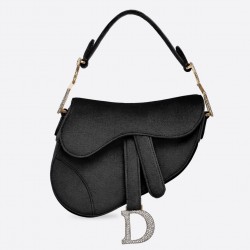 Dior Mini Saddle Bag In Black Velvet 599