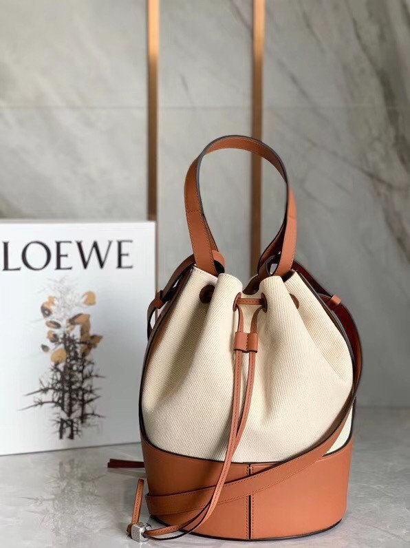 Loewe Medium Balloon Bucket Bag In Canvas 663