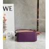 Loewe Puzzle Mini Bag In Purple/Caramel/Blossom Calfskin 782